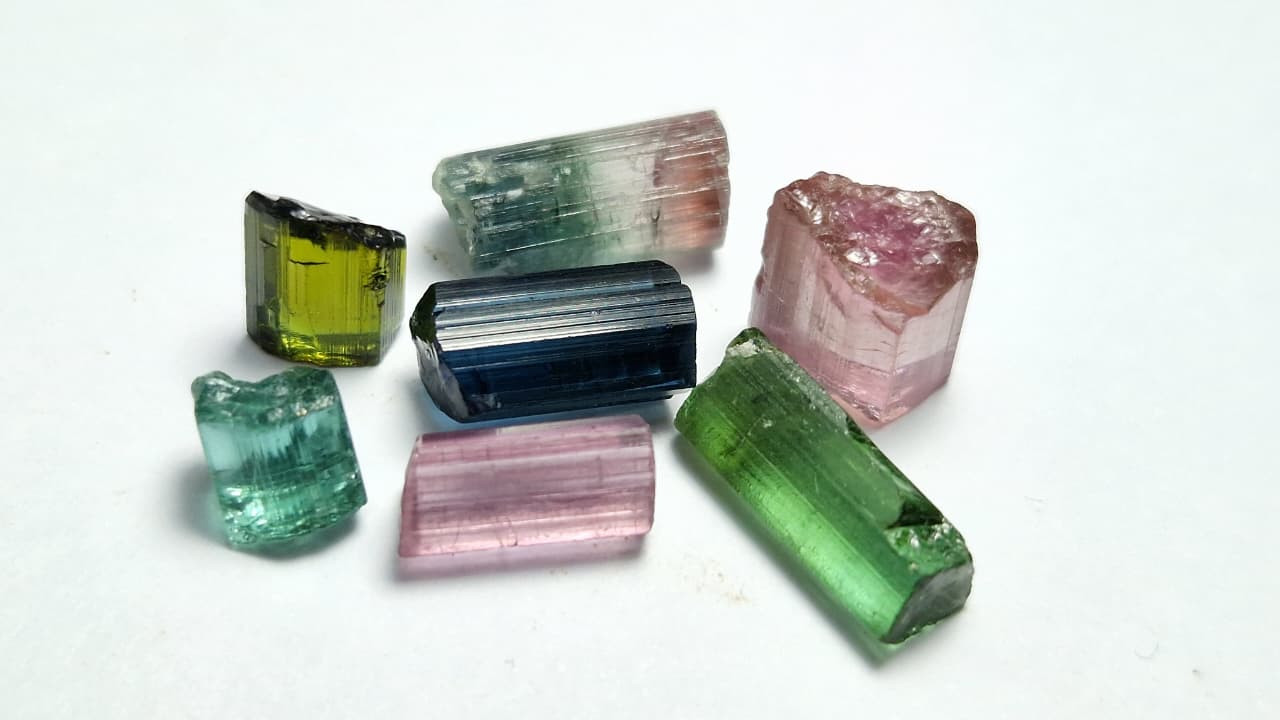 16.75 Ct. Mix Tourmaline Facet Rough From Nigeria — view 1
